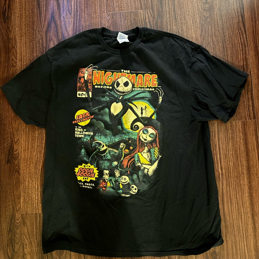 Black Nightmare Before Christmas Graphic T-Shirt